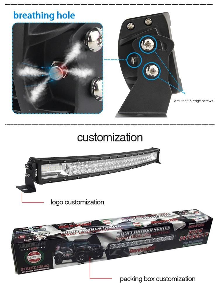 Ce RoHS DOT E-MARK 22 Inch12 24 Volt Wholesale Remote Control Warning Multi-Color Amber Strobe Car Offroad LED Light Bar