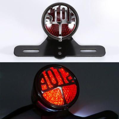 12V Motorcycle Bike Rear Tail Brake Light Lamp License Plate Motorcycle Accessories
