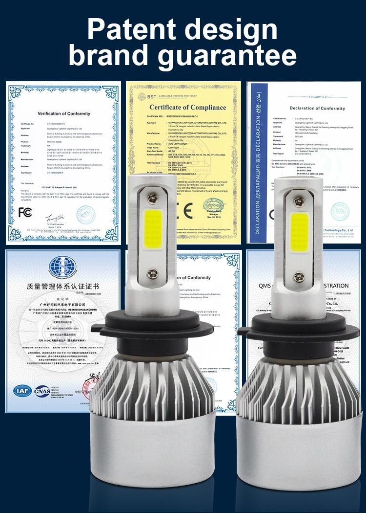 Cheapest LED Car Headlight H4 COB 72W Auto Fog Light H7 8000lm LED Headlight Bulbs 9005 9006 Headlamp Auto Car Lights 12V 6000K