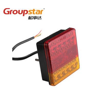 Car Accessories 12V E4 Square Commercial Auto Lights Boat Trailer LED Tail Lights