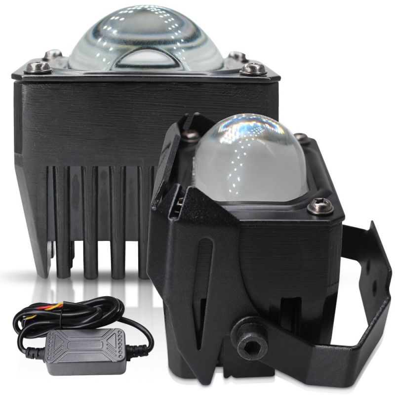 Lightech LED Driving Light S2 with Auto Projector Lens RGB LED Rectangle Headlight X3 C6 H4