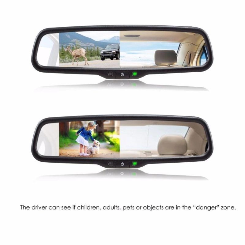 4.3" LCD Auto Adjusting Brightness Car Rearview Back up Mirror Monitor for Most Car Model