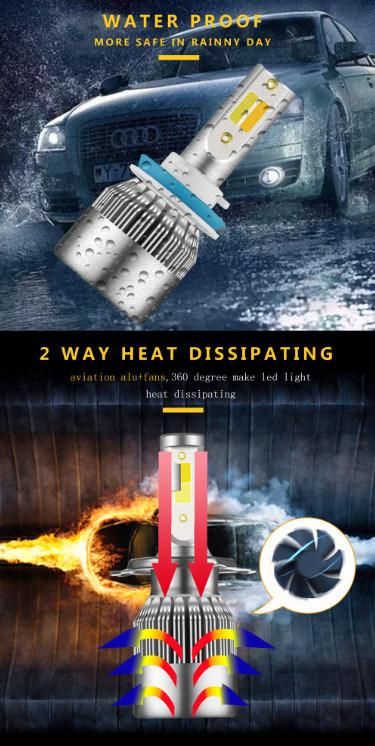 New Arrival C6 Puls Dual Color 5000lm H4 Car LED Headlights
