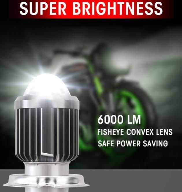 Motorcycle Lighting System Projector Lens 3000lm Waterproof Ba20d LED Headlight Work Fog Lamp Mini Driving Lights Accessories
