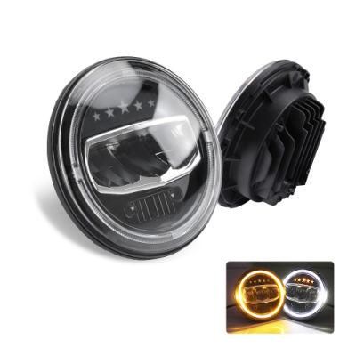 2020 New LED Front Lamp Round Motorcycle Driving Light Amber DRL 7&quot; Inch 12V LED Headlight for off Road