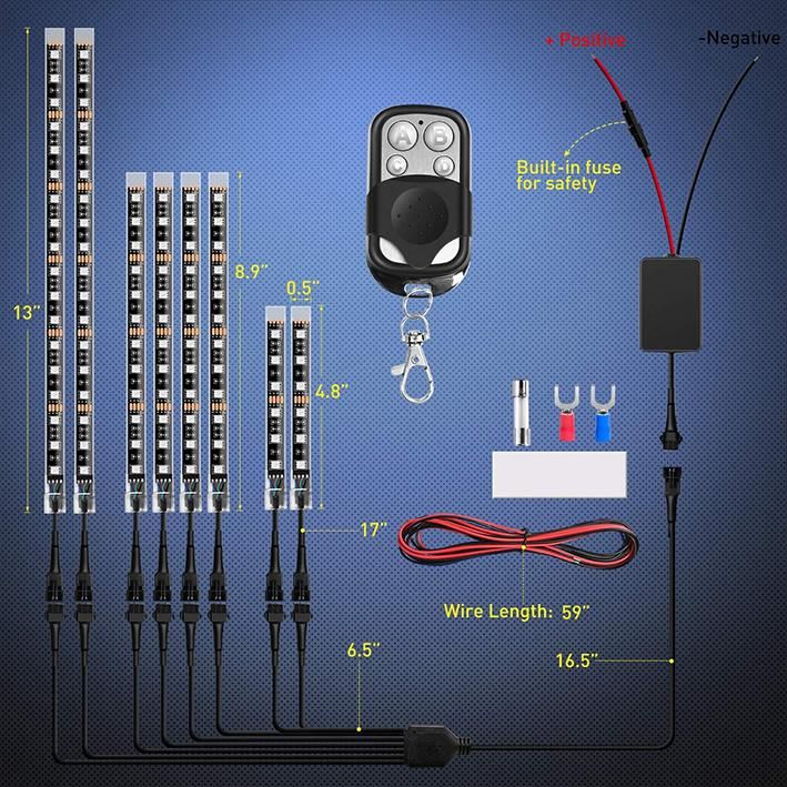 Cnbf Flying Car Accessories RGB LED Light Kit Waterproof Multicolor Light with Dual RF