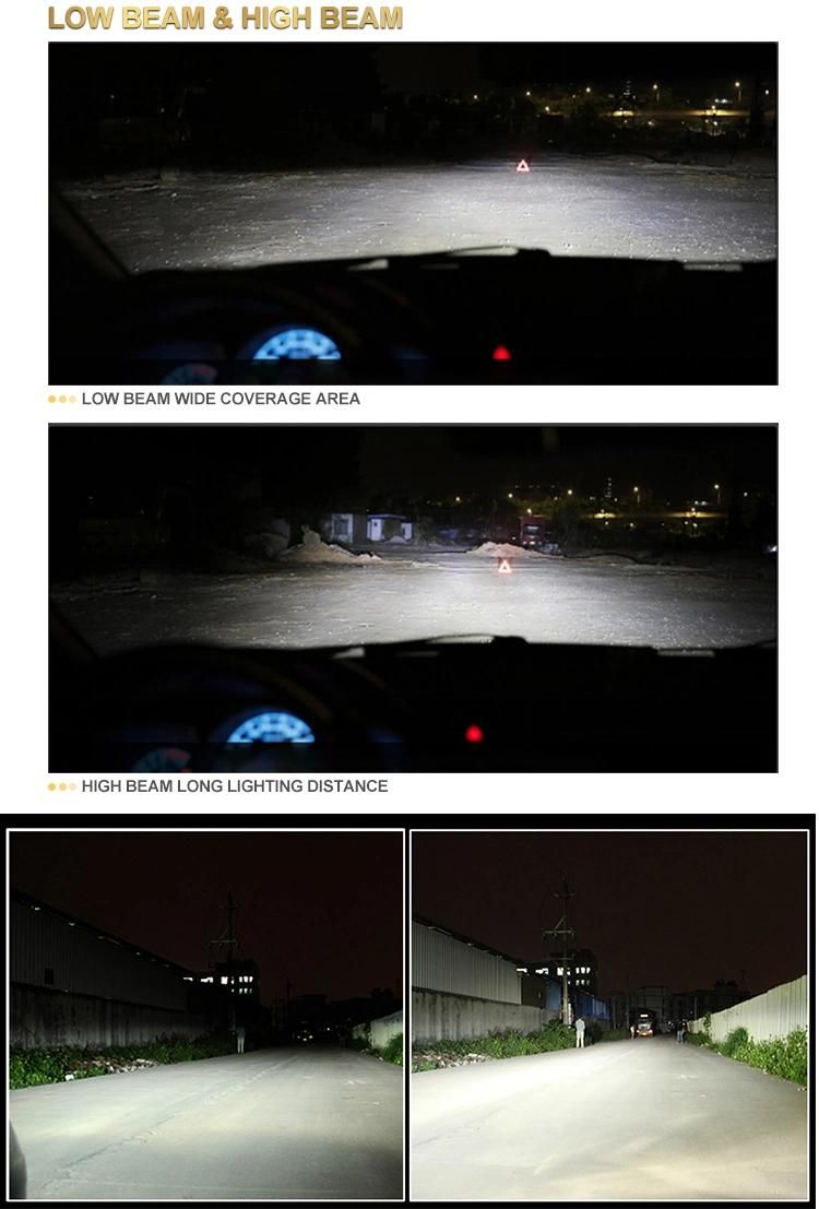 Fanless High Power 12V Motorcycle Auto Lighting System S9 Car Bulbs H11 H4 H7 LED Headlight