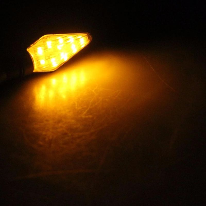12V Universal Motorcycle LED Turn Signal Light Indicators Amber Blinker Light Flashers Lighting Motorcycle Accessories