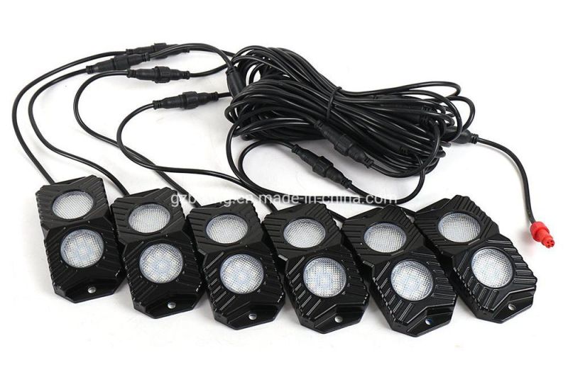 2019 New 6 Pods Bluetooth RGB LED Rock Light