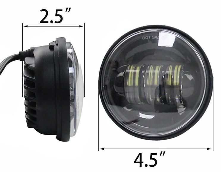 Round 4.5 Inch 30W LED Auxiliary Lamp for Motorcycle Harley Passing Fog Light