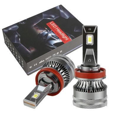 Auto Lighting System Triple Color 60W 4500lm High Low Beam Motorcycle H11 LED Headlight Bulb