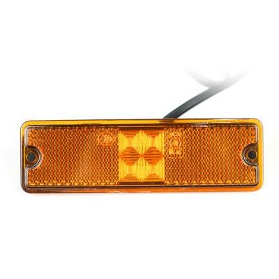 12V 24V Rectangle Amber Clearance LED Lights Truck Trailer Side Marker Lights