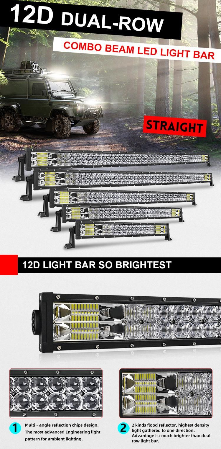 Factory Price 12D Reflector 12V Car Modified LED Lights 22" 32" 42" 50" 52 Inch Offroad 4X4 Truck LED Bar Lights