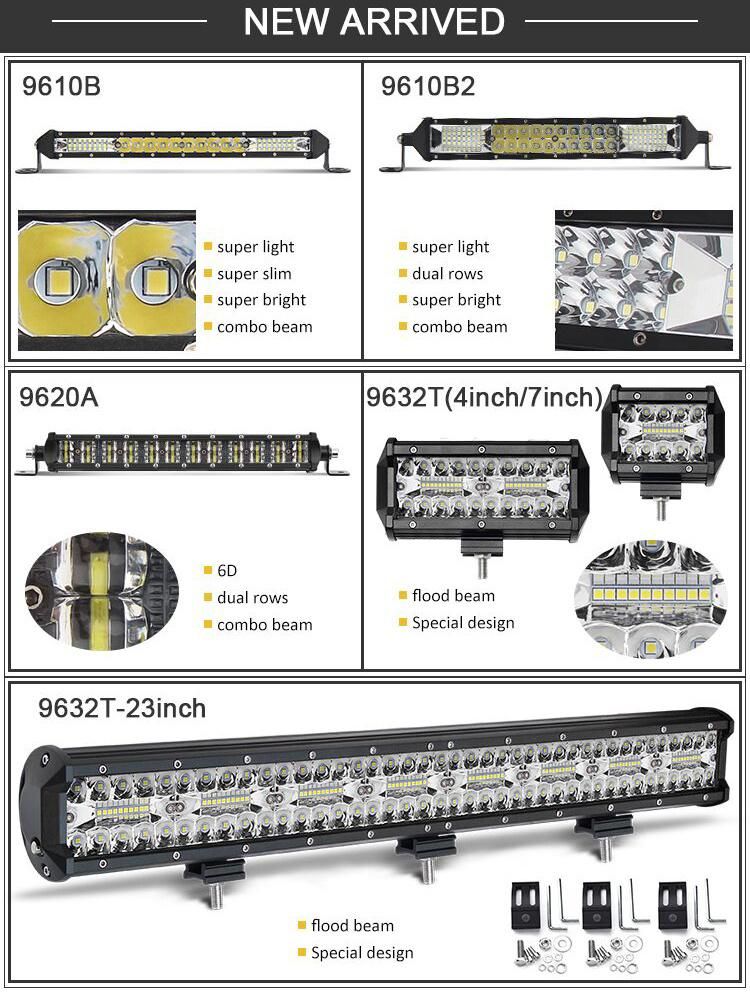 Factory Outlet 4 Rows 12D Reflector Waterproof 22 32 42inch CREE Jeep Wholesale LED Driving Work Light Bar for 4X4 Offroad Truck