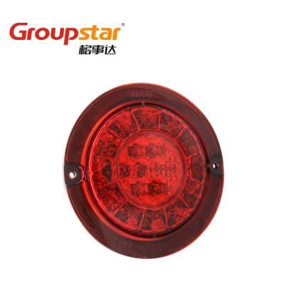 Car LED Adr 10-30V UV PC Lens 4 Inch Round Indicator Turn Reverse Signal Tailights LED Caravan RV Coach Bus Tail Lamp