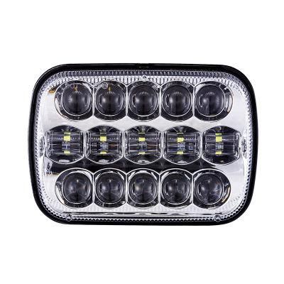 Jeep Truck LED Headlamp Assembly Replacement 45W 7X6 5X7 Inch High Low Beam Sealed Beam LED Headlight