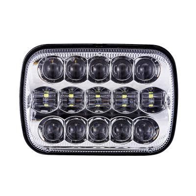 Jeep Truck LED Headlamp Assembly Replacement 45W 7X6 5X7 Inch High Low Beam Sealed Beam LED Headlight