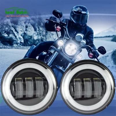 4-1/2&quot; 4.5 Inch LED Passing Light with DRL Auxiliary Lamp for Harley Motorcycle Projector 4.5&quot; Fog Lights
