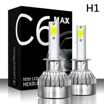 2 PCS C6 Max Mini H1 H7 H8 9005 Car Headlight 72W 8000lm 6000K Cool White for Car Fog Lamp Lights 12V IP68 LED Headlights