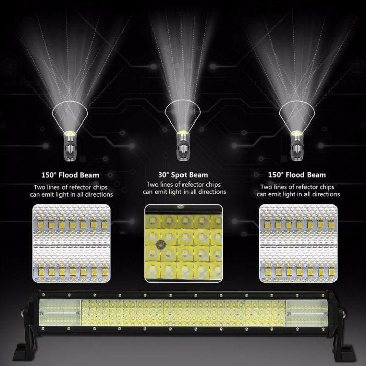 Super Bright 8d Reflector Waterproof IP68 468W 20inch CREE Four Rows Wholesale LED Light Bar