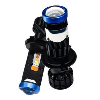 Wide Use LED Car Headlight P5 Lens LED Auto Headlight 80W 20000lm Mini Projector Lens Automobles Bulb H4 Csp 6000K Lens Headlight