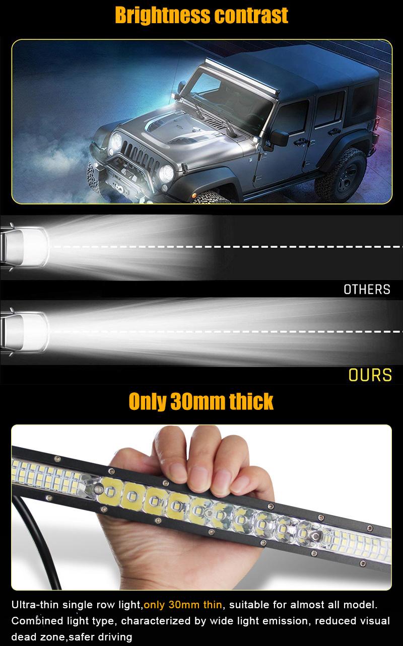 Jeep ATV UTV Driving Beam Single Row 10inch 4X4 Offroad LED Bar