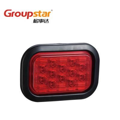 Adr E-MARK UV PC Rectangle 10-30V Jumbo Truck Trailer Tractor Stop Tail Lamp Trailer LED Car Light