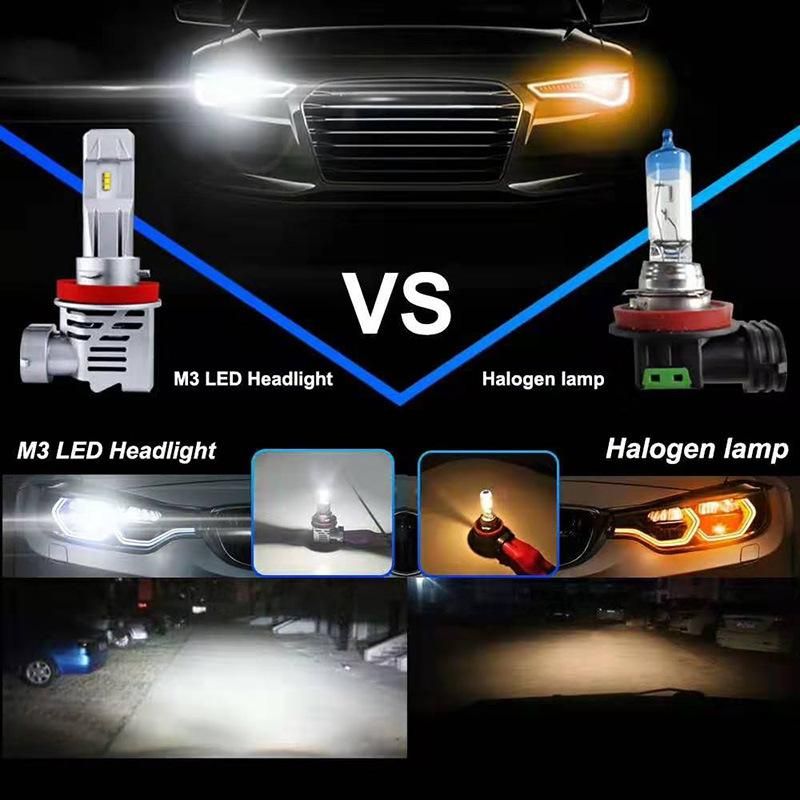 2PCS/Lot LED Bulbs Conversion Kit Lights 80W 10000lm H4 H1 H7 H8 H11 Hb3 Hb4 9003 Auto Zes Car F2 Headlight 6000K