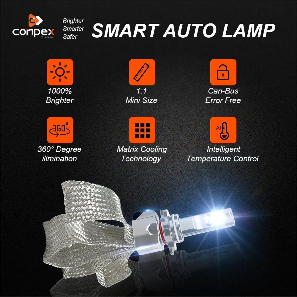 Us Csp Chips LED Headlight Bulbs 9005 6000K with Copper Belts Cooling Fanless Plug Headlight for Auto Light Head Lamp P10