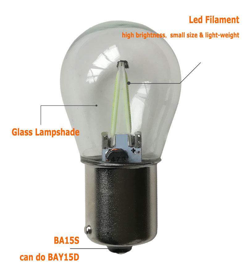 12V 24V P21W Flasher LED Turn Signal Bulb Brake Bulb Tail Rear Light Bulb for Car and Truck