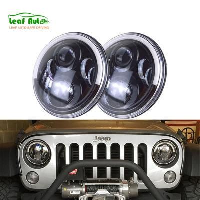 60W DRL Halo Angle Eyes 7&quot; LED Headlamp High Low Turn Signal for Jeep Jk Tj 7inch LED Headlight