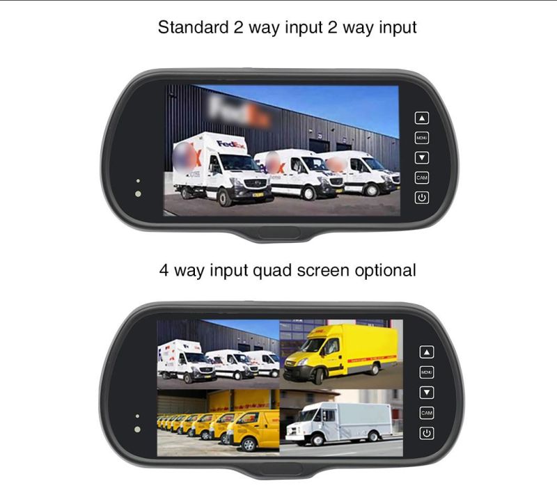 HD 720p 6.5 Inch LCD Reverse Monitor Rearview Monitor Mirror with Window Glass Mount