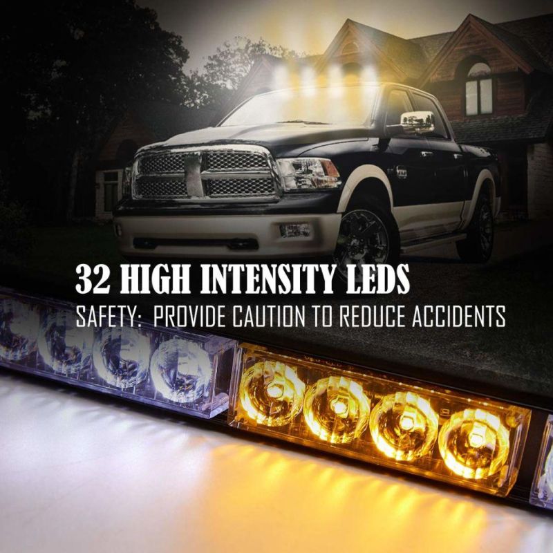 LED Warning Lights Emergency Strobe Light Bar LED Traffic Advisor Vehicle Truck Strobe Warning Flashing LED Safety Light Bar with Cigar Lighter