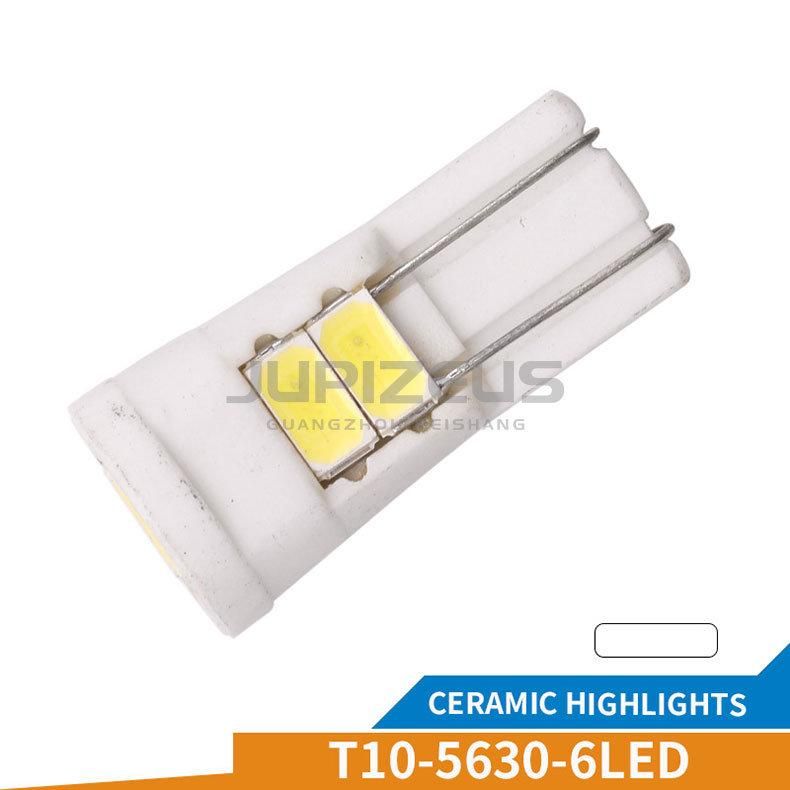 7000K-8000K 0.12A 5630 12V 120lm T10 6SMD Clearance Lamp Ceramic T10 Lights