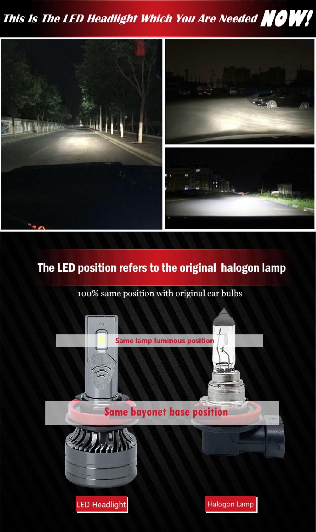 H4 H7 LED Car Headlight Bulb Csp 3570 H1 H3 H11 H13 H27 880 9005 Hb3 9006 Hb4 9007 Mini Auto Fog Light Headlamp