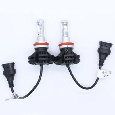 Factory Direct Selling Wholesale Auto Light Car LED X3 Multi Color 12V H11 LED H1 H4 H7 for Auto LED Headlight