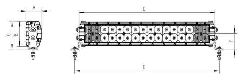 Emark R112 Dual Row CREE LED Light Bar for Auto Car Truck 4X4 Offroad Heavy Duty Tractor (GT-BD06B Series)