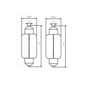 T15 C21W 12V 21W Sv8.5 Good LED Car Light Festoon Backup Fog Headlight Auto Lights Stop Halogen Bulbs Tail Turn Lamps for Car Bus and Truck