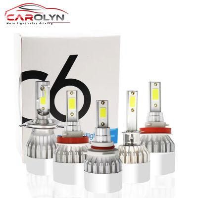 Best Selling C6 Mini Size LED Headlight Bulb H4 H7 H11 Imported Chip LED Headlamp