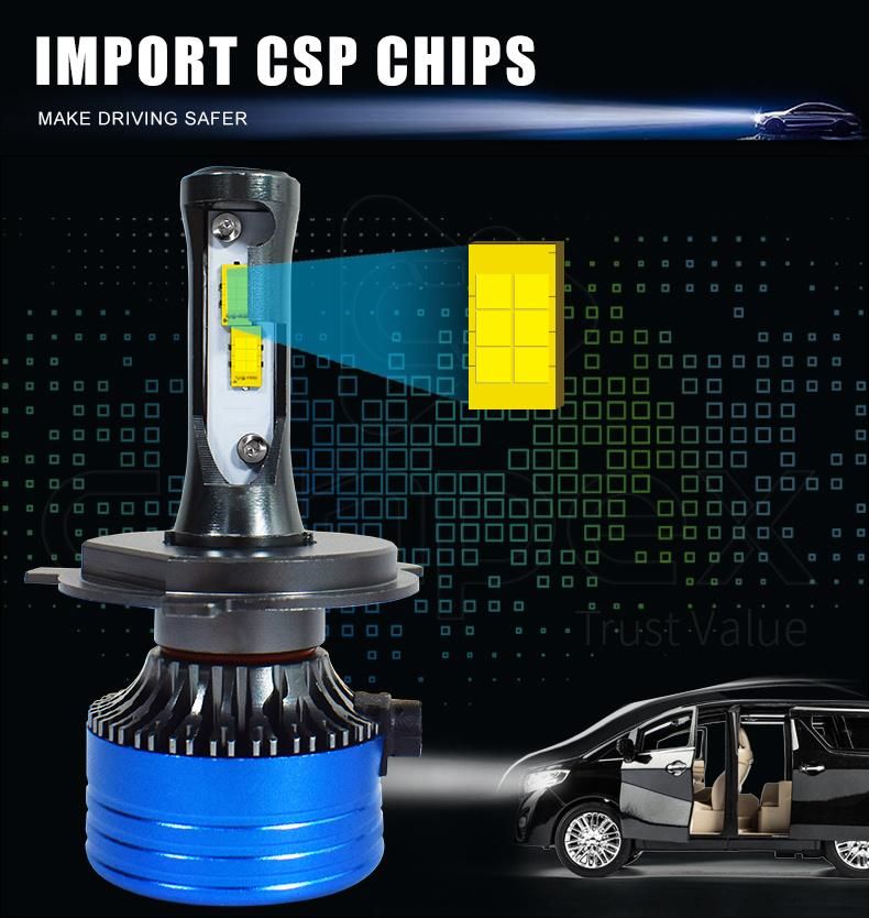 Conpex Universal Manufacturer 9006 Lamp N9 Rts 3600lm 6000K Fan Cooling H4 LED Headlight Car