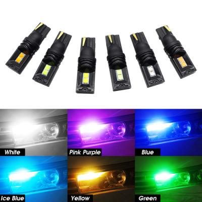 Six Colors T10 2525 4SMD Canbus LED Car Wide Bulbs Car LED Bulbs Spare Brake Lights Turn Signals