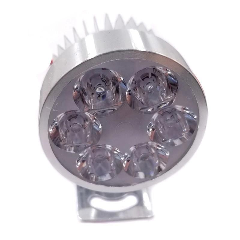 6 LED Strobe 12 Volt LED Lights Motorcycle Round Headlight