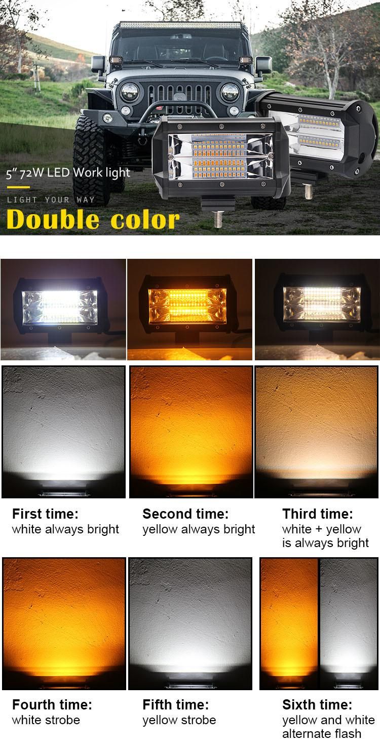 Wholesale Mini Amber Motor LED Aluminum Light Strobe Truck LED Work Light Bar