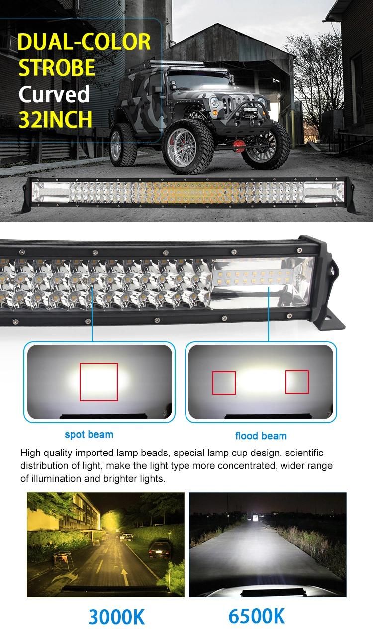 Ce RoHS DOT E-MARK 22 Inch12 24 Volt Wholesale Remote Control Warning Multi-Color Amber Strobe Car Offroad LED Light Bar