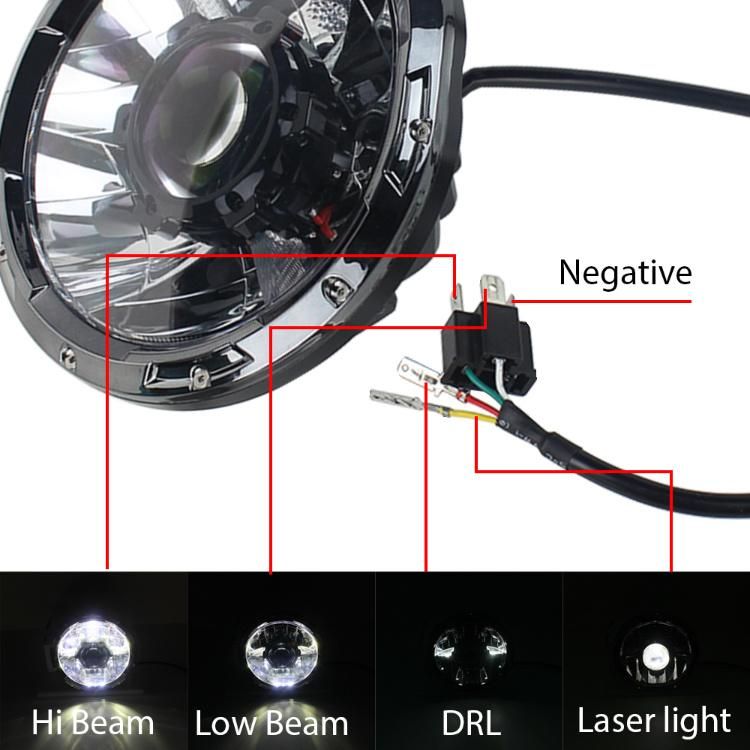 7 Inch DRL Work Light High/Low Headlight LED Laser Light