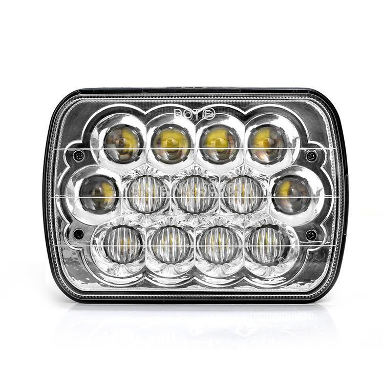 5X7 Inch Sealed Beam 65W LED Headlight with Blue DRL for Ford Jeep Wrangler Yj Cherokee Xj off Road Truck Headlamps