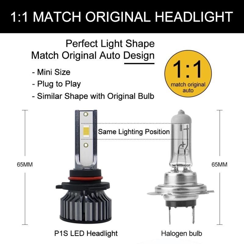 H7 3000K LED Lamp Car Accessories Headlights Auto LED COB Lamp Motorcycle Light