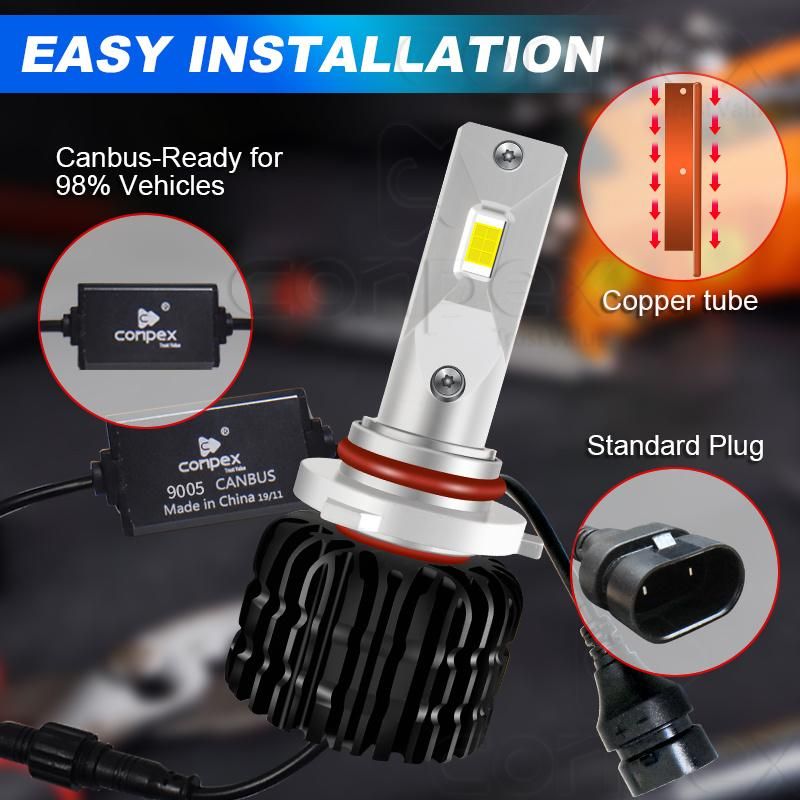 Car Accessoriesled Headlight M6 PRO 9005 9006 H1 H3 LED Headlight 30W