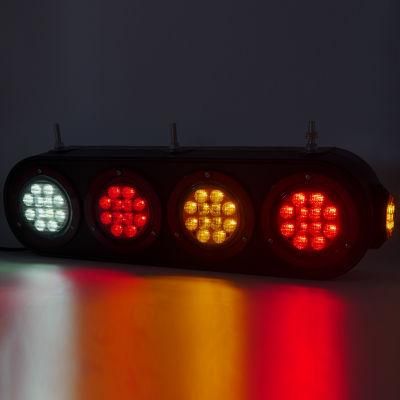 10-30V Round LED Truck Combination Rear Light Stop Turn Reverse Brake Truck Tail Light Box