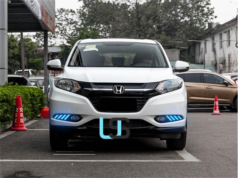 for Honda Hrv Hr-V Vezel 14 15 16 17 18 LED DRL Brake Reverse Front Bumper Fog Lamp Car 12V Auto Turn Signal Daytime Running Light